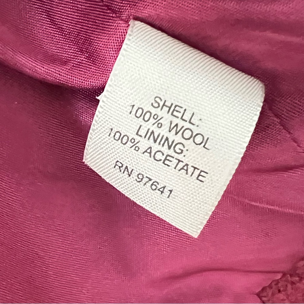 J. Jill 100% Wool Coat Kimono Sleeves Merlot  Button-down Size S Fit To Xl NWOT - Picture 7 of 9